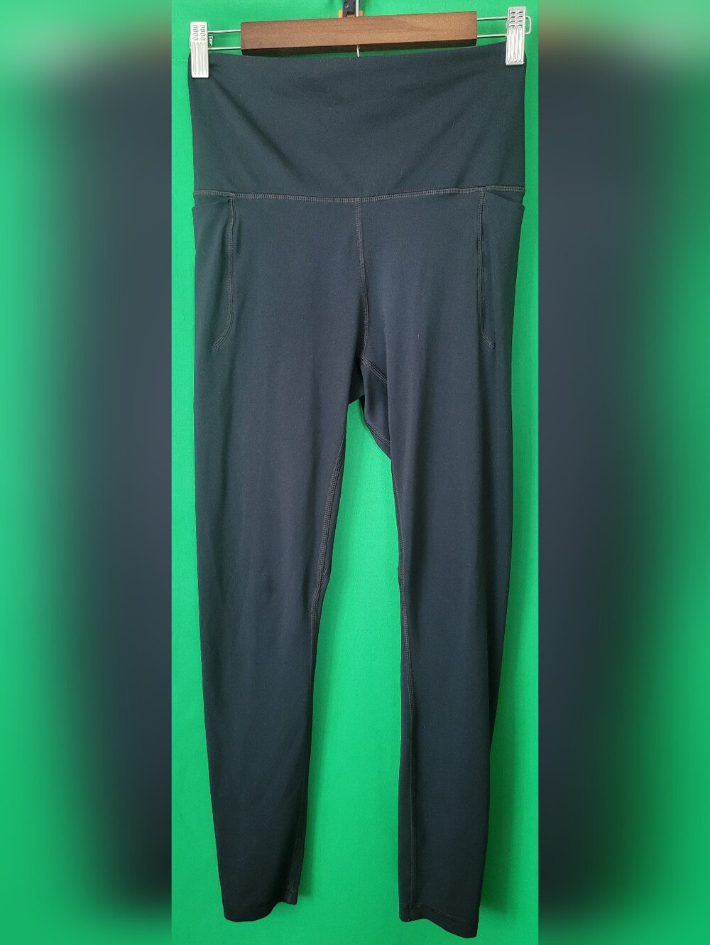 High-Waist Black Leggings Pant Side Pockets Under Armour Compression Heatgear MS